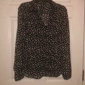 White and black blouse